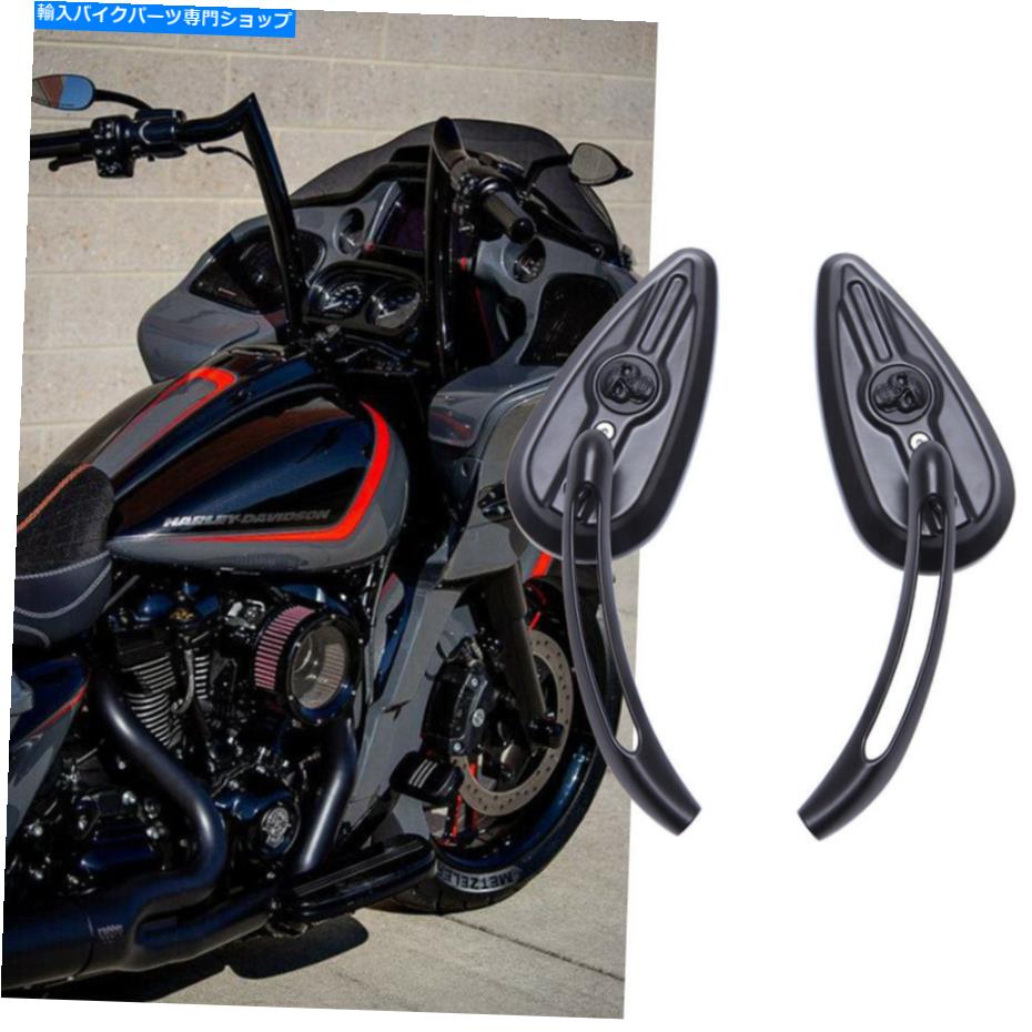 Mirror ハーレーロードグライドウルトラストリドグライドオートバイスカルボーンリアビューミラー For ..