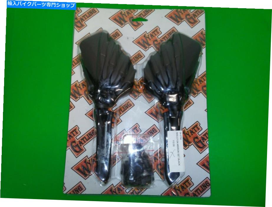 Mirror 黒いスケルトンハンドミラー Black Skeleton Hand Mirrors