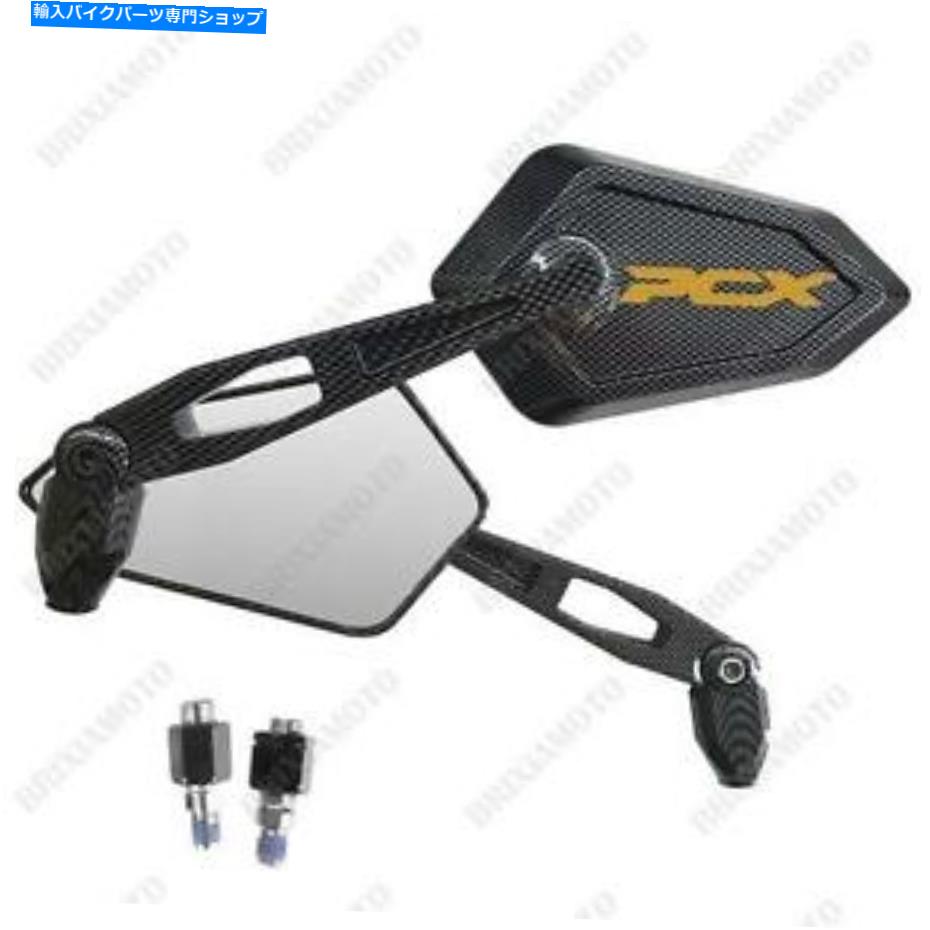 Mirror カップルミラーミラーストリートカーボン風ゴールドロゴホンダPCX 125 150 COUPLE MIRRORS MIRROR STREET CARBON LOOK GOLD LOGO HONDA PCX 125 150