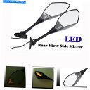 Mirror スモークレンズリアビューミラープラスチックガラスブルーLEDフラッシュストロボフィットホンダCBR600 Smoke Lens Rearview Mirror Plastic Glass Blue LED Flash Strobe Fit Honda CBR600