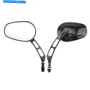 Mirror ハーレーロードキングロードグライドソフトダイナのためのブラックオートバイのバックミラー Black Motorcycle Rearview Mirrors For Harley Road King Road Glide Softail Dyna