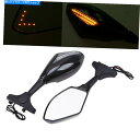 Mirror 1ペアユニバーサルLEDリアビューミラーガラスプラスチックシェルフィットホンダCBR600 1 Pair Universal LED Rear View Mirror Glass Plastic Shell Fit for Honda CBR600