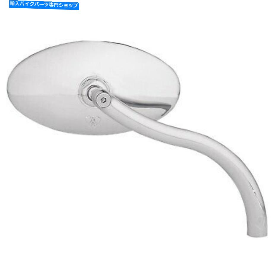 Mirror Arlen Ness 13-046 Chrome左または右猫の目のソフトベンド滑らかなミラーユニバーサル Arlen Ne..