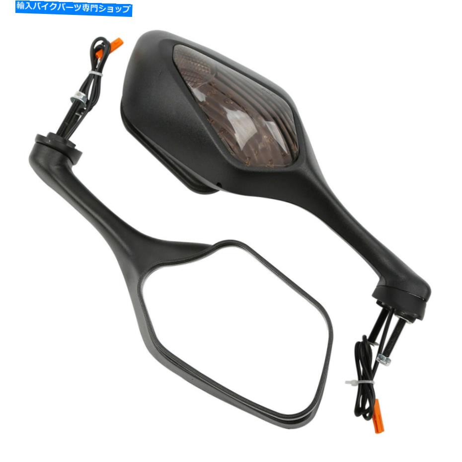 Mirror ブラックリアビューミラーターン信号LEDフィットホンダCBR1000 RR CBR1000RR 08-16 Black Rear View Mirrors Turn Signal LED Fit For Honda CBR1000 RR CBR1000RR 08-16