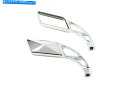 Mirror サイレットスロットステムクロムを備えた平行四辺形ミラーセット Parallelogram Mirror Set with Billet Slotted Stem Chrome