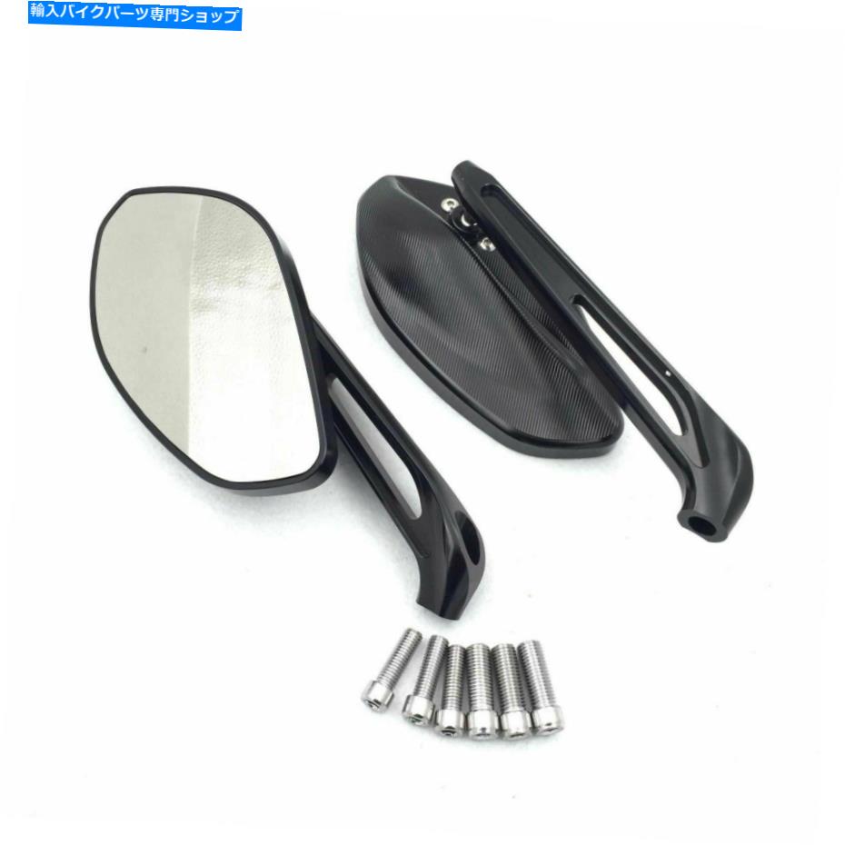 Mirror 8mm 10mm CNCグリッドブラック背面図のためのLEDの統合サイドミラー LED Integrated Side Mirrors For 8mm 10mm CNC Gridding Black Rear View Left Right