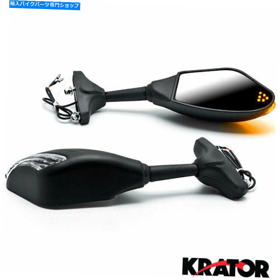 Mirror 鈴木GSXR GSX-Rギックス= R Gixxer Hayabusa 1300のためのブラックミラー Black Mirrors w/ Turn Signals For Suzuki GSXR GSX-R Gixxer Hayabusa 1300