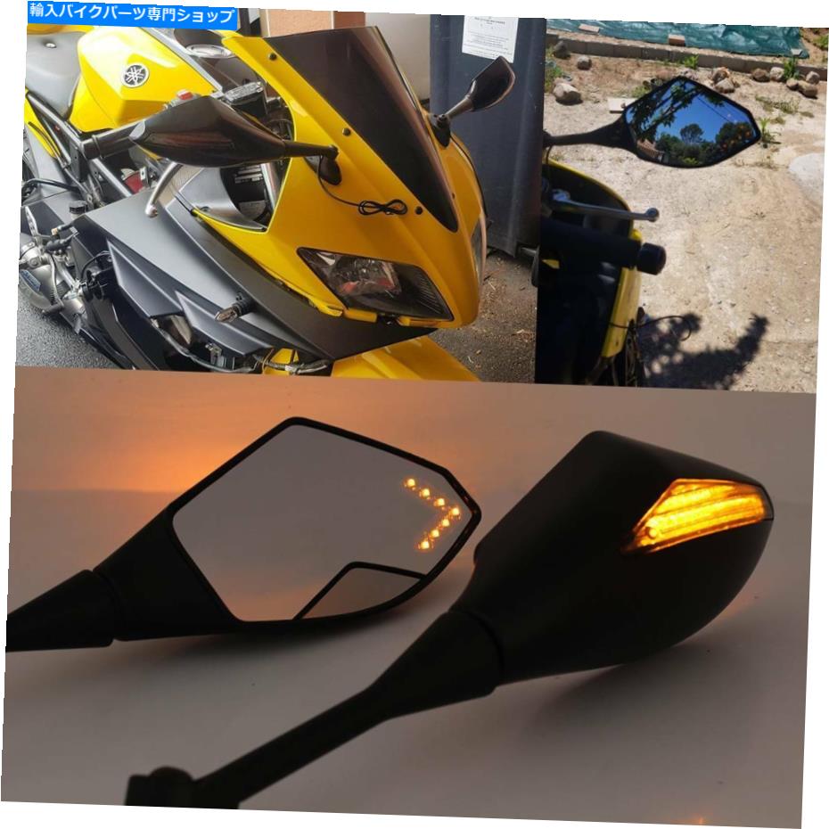 Mirror Honda CBR600RR 2003 2004 2004 2006 2007 2006 2007-2020 DM用LEDターン信号サイドミラー LED ..
