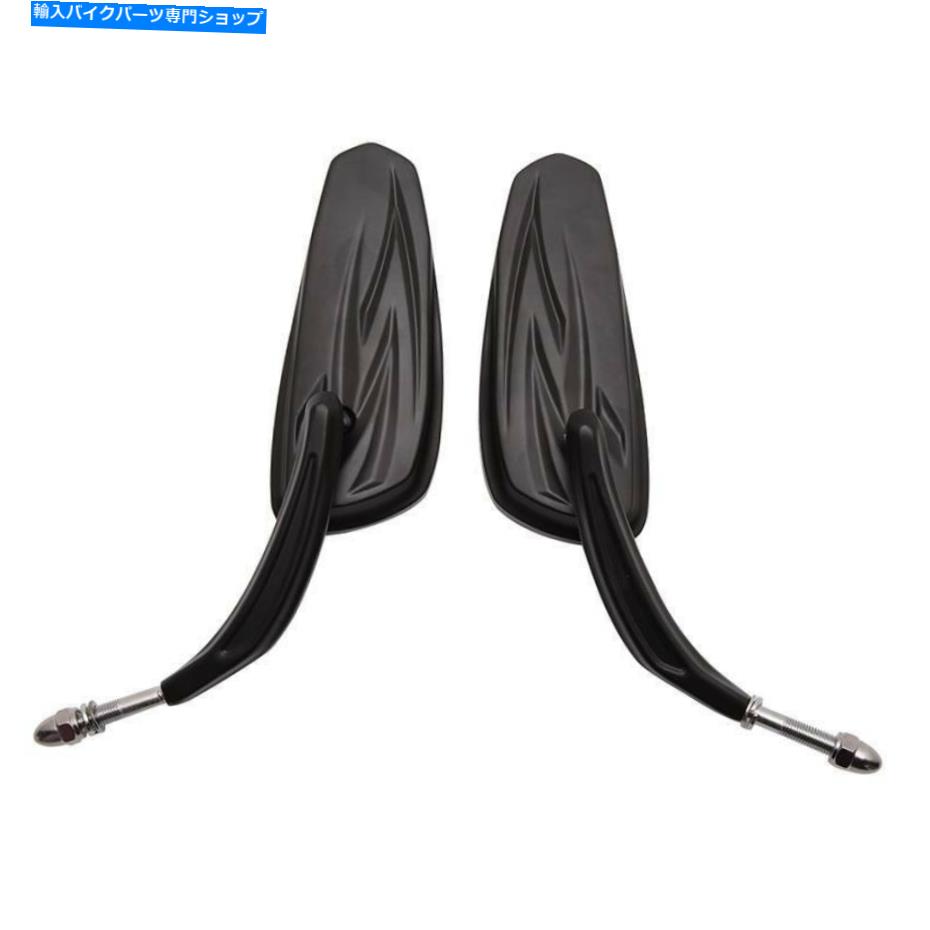 Mirror ハーレーロードエレクトラストリートグライドブレイクアウトCVOのためのブラックオートバイのサ..