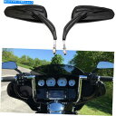 楽天Us Custom Parts Shop USDMMirror バックミラー、ハーレーダイナの太い男の子ソフトトゥーリングロードキンググライド Rearview Mirrors Black For Harley Dyna Fat Boy Softail Touring Road King Glide