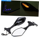 Mirror 1ペアオートバイリアビューミラーガラスハウジングプラスチックLEDフィットホンダCBR600 1 Pair Motorcycle Rear View Mirror Glass Housing Plastic LED Fit Honda CBR600
