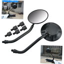 Mirror ハーレースポーツスターボバーチョッパーのための10mmラウンドオートバイのバックサイドミラー 10MM Round Motorcycle Rearview Side Mirrors For Harley Sportster Bobber Chopper