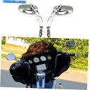 Mirror Harley Electra Glide Street Glide 2用クロームエッジカット中空バックミラー Chrome Edge Cut Hollow Rearview Mirrors For Harley Electra Glide Street Glide 2