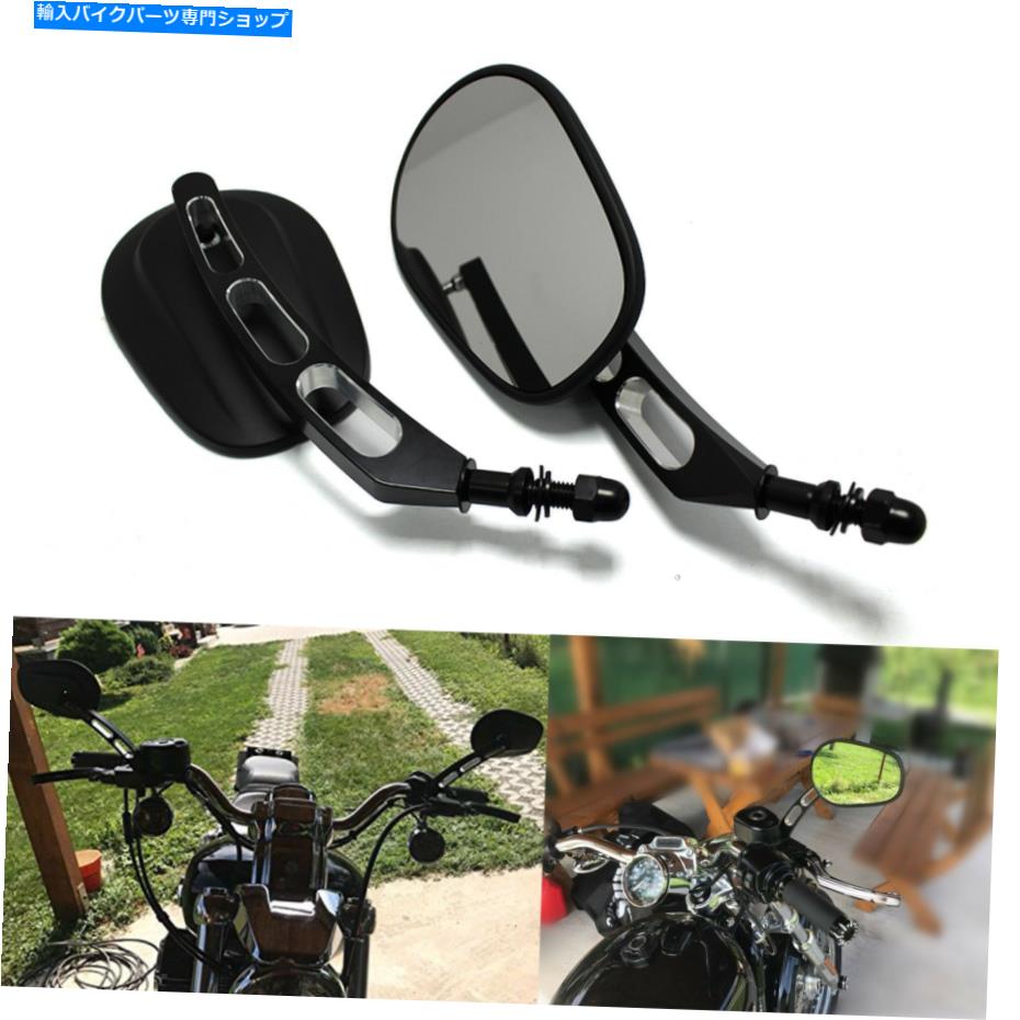 Mirror Harley Davidson Touring Sportster Edge Cut Black Outaycle Cruiserミラー For Harley Davidson Touring Sportster Edge Cut Black Motorcycle Cruiser Mirrors