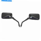 Mirror モーラル10mm黒い長方形Hondaスタイルのミラー10mm黒 Mirrors 10Mm Black Rectangle Left & Right For Honda Style Mirrors 10Mm Black