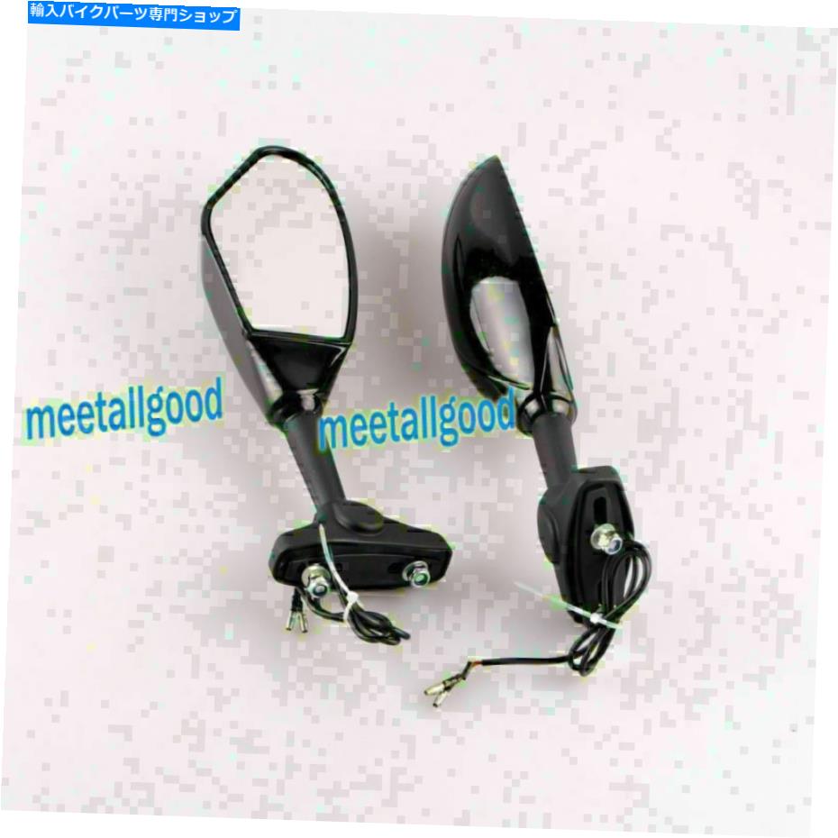 Mirror ペアオートバイスクーターカフェレーサーリアビューミラーLEDホンダの回転信号 Pair Motorcycle Scooter Cafe Racer Rear View Mirrors LED Turn Signals For Honda