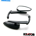 Mirror }bn500 750 KH S3gCA{X̃JX^Ar[~[ubNyA Custom Rear View Mirrors Black Pair For Kawasaki Mach 500 750 KH S3 Trial Boss