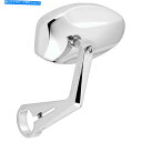 Mirror バイクマスタークロームユニバーサルバランドオーバルクランプオンオートバイミラーセット600426 Bike Master Chrome Unive...