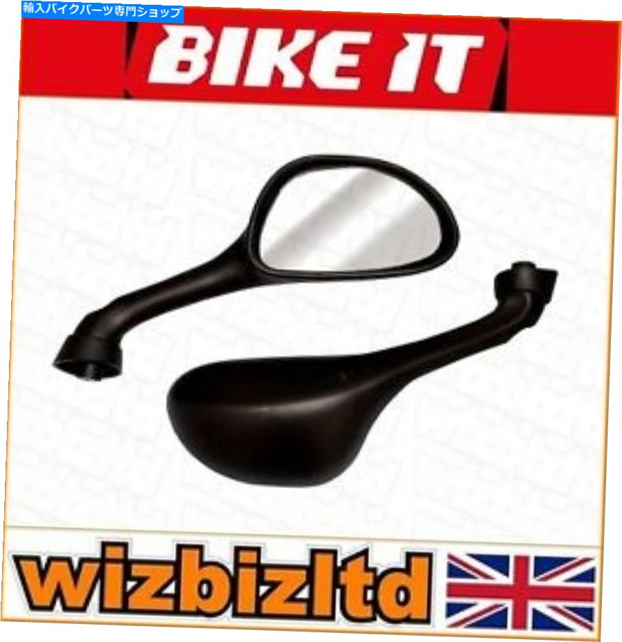 Mirror Gilera Runner 50 1997-2004 [バイキイトブラック] [ミラーペア] Kitmrg001 Gilera Runner 50 1997-2004 [Bikeit Black] [Pair of Mirrors] KITMRG001