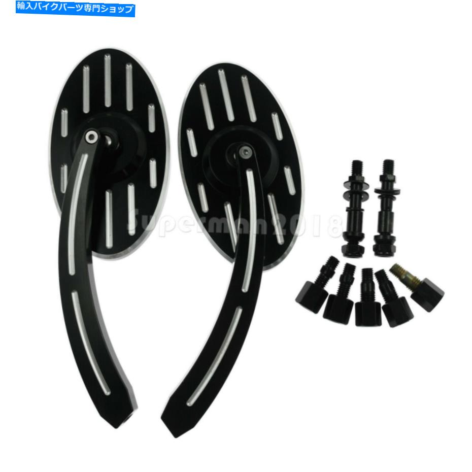 Mirror ストリートバイクの巡洋艦のチョッパースクーターのための鏡の8mm 10mmの背面映画のミラー Blac..