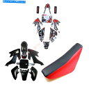 Rear Fender CRF50 XR50 Coolster 110 125CC用プラスチックフェンダーグラフィックキット&レッドの背の高いシート Plastics Fender Graphics Kit & Red Tall Seat for CRF50 xr50 Coolster 110 125cc