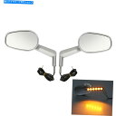 Mirror 銀製の背面図の鏡とLEDフロントターンシグナルはハーレーvロッドVRSCFに適しています Silver Rear View Mirrors & LED Front Turn Signals Fit For Harley V ROD VRSCF