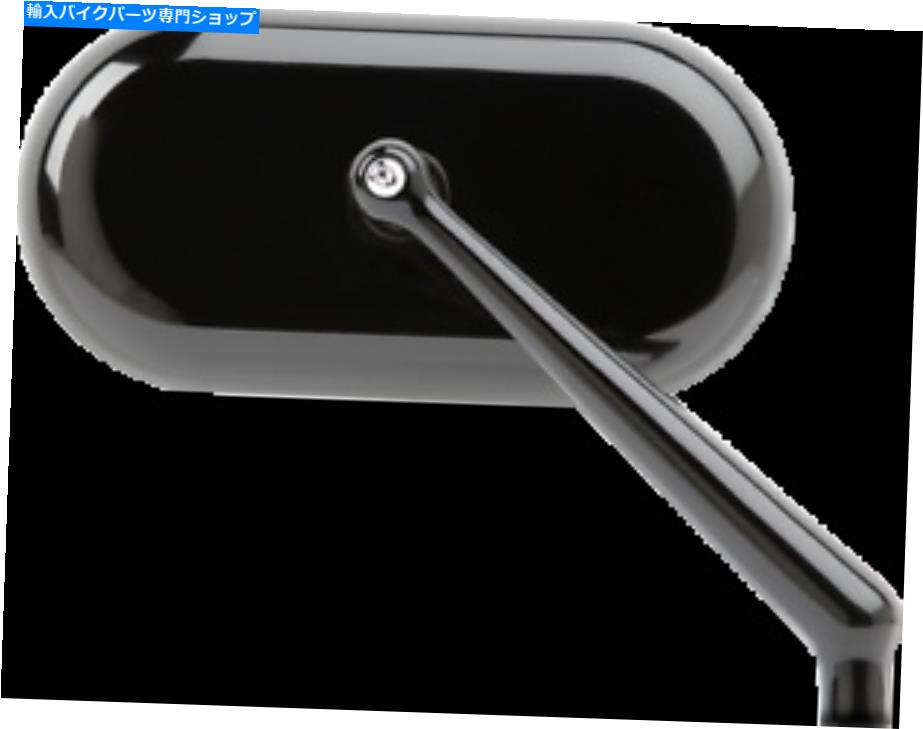 Mirror Arlen Ness Forged Oval Mirrors Black Right Hand 13-172 Arlen Ness Forged Oval Mirrors Bla..