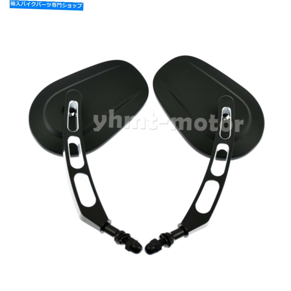 Mirror Matte Black 8mmのバックサイドミラーフィットDYNAソフトトゥーリングV-ROD XL Matte Black 8mm..