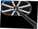 Mirror 右側のオートバイの凸面鏡の中のアーレンネスブラッククローム10ゲージねじ Arlen Ness Black Chrome 10 Gauge Screw in Right Side Motorcycle Convex Mirror