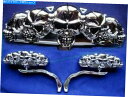 Mirror 5頭蓋骨ミラー山海鈴木ホンダ川崎、メートルトリックのプラスチックなし 5 Skull Mirrors for Yamaha Suzuki Honda Kawasaki, Metric Motorcycles No Plastic