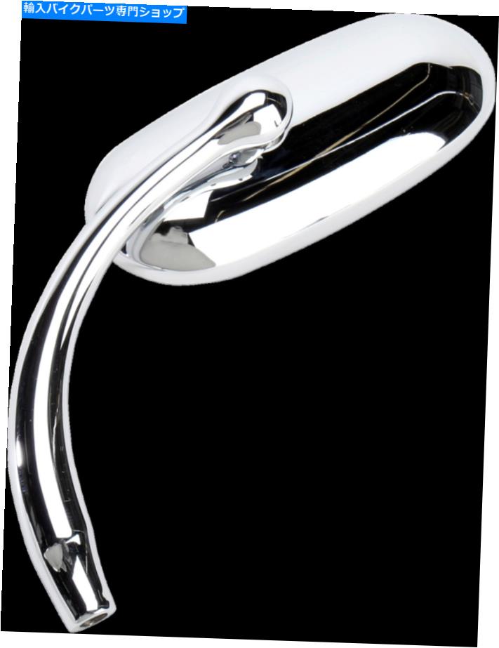 Mirror オートバイの鏡のルーズのウェルニモントクロームの楕円形の左手のねじ Russ Wernimont Chrome ..