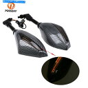 Mirror 12V LEDカーボンパターンバックミラーのプラスチックハウジングガラスのための普遍的な 12V LED Carbon Pattern Rearv...