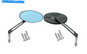 Mirror Drag Specialties Black Pair Stealth II Blue Tint Mirrors Harley Flht FXD ...