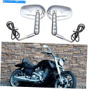 楽天Us Custom Parts Shop USDMMirror リアビューミラー筋肉LEDターンシグナル照明ハーレーvロッドVrod VRSCF Rear View Mirrors Muscle LED Turn Signals Light Fit For Harley V ROD VROD VRSCF