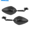 Mirror 裏地付きキャンディドロップチューブオートバイミラー - ブラックビークマスターKS-A59BCNC Lined Candy Drop Tube M...