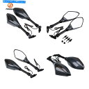 Mirror ホンダCB600のための2×LED 12Vリアビューミラーガラスハウジングプラスチックアンバーフィット 2 x LED 12V Rear View Mirror Glass Housing Plastic Amber Fit for Honda CB600