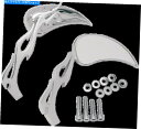 Mirror ドラッグスペシャリークロムフレームオートバイミラーセットハーリーFX FXD XL FLST Drag Specialties Chrome Fl...