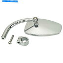 Mirror Biltwell Inc. - 6504-578-531 - 7のマウント上のティアドロップユーティリティミラー7 Biltwell Inc. - 6504-578-531 - Teardrop Utility Mirror with Clamp On Mount for 7