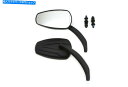 Mirror ビレットの茎が付いている黒い引き裂き滴ミラーセット Black Tear Drop Mirror Set with Billet Stems