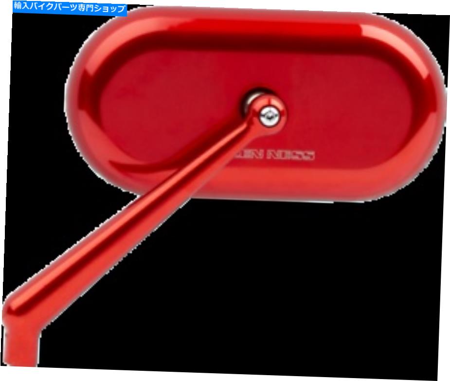 Mirror Arlen Ness Oval Mirror Red Left 13-176 Arlen Ness Oval Mirror Red Left 13-176