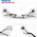 Mirror ハーリースズキヤマハ巡洋艦のためのオートバイの頭蓋骨スタイルのサイドバックミラー Motorcycle Skull Style Side Rear...