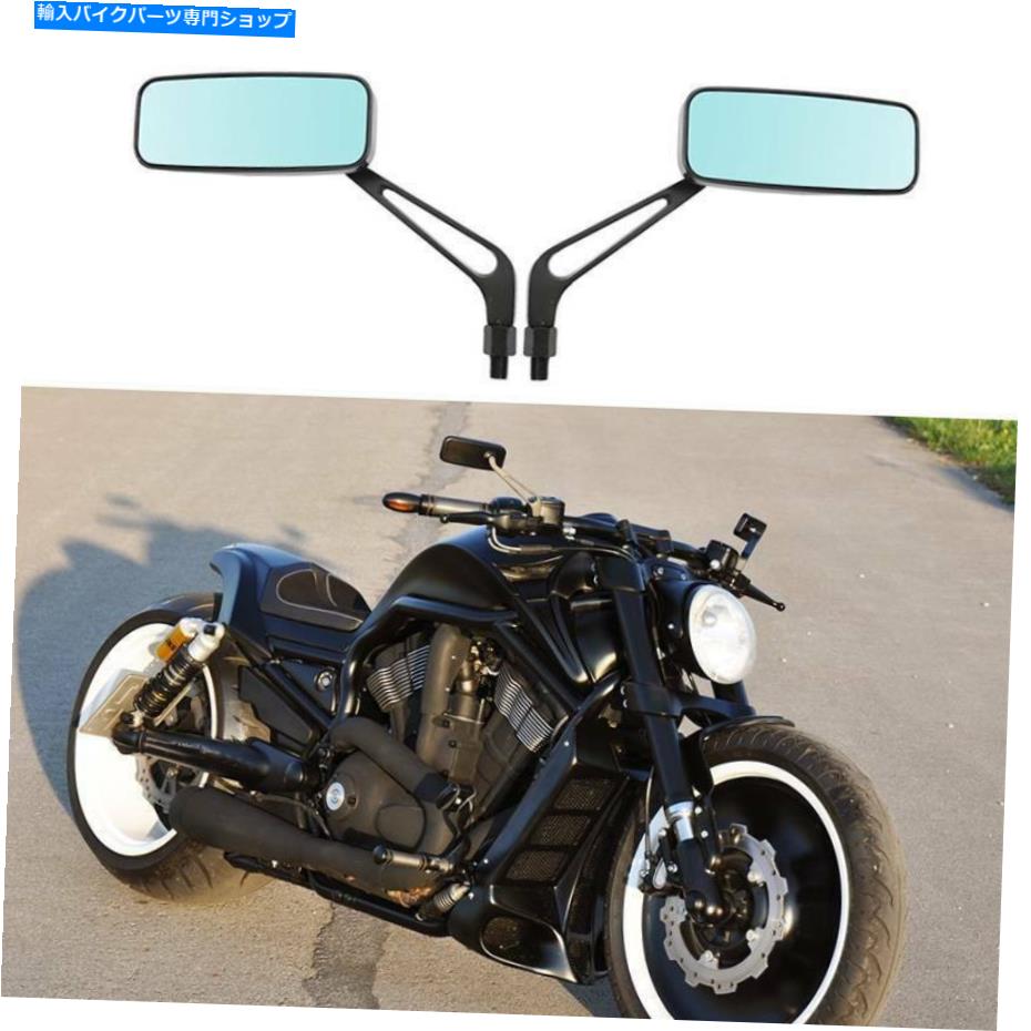 Mirror Harley Davidson Night Rod Sportster XL 1200長方形のオートバイのミラーJQ For Harley Davidson Night Rod Sportster XL 1200 Rectangle Motorcycle Mirrors JQ