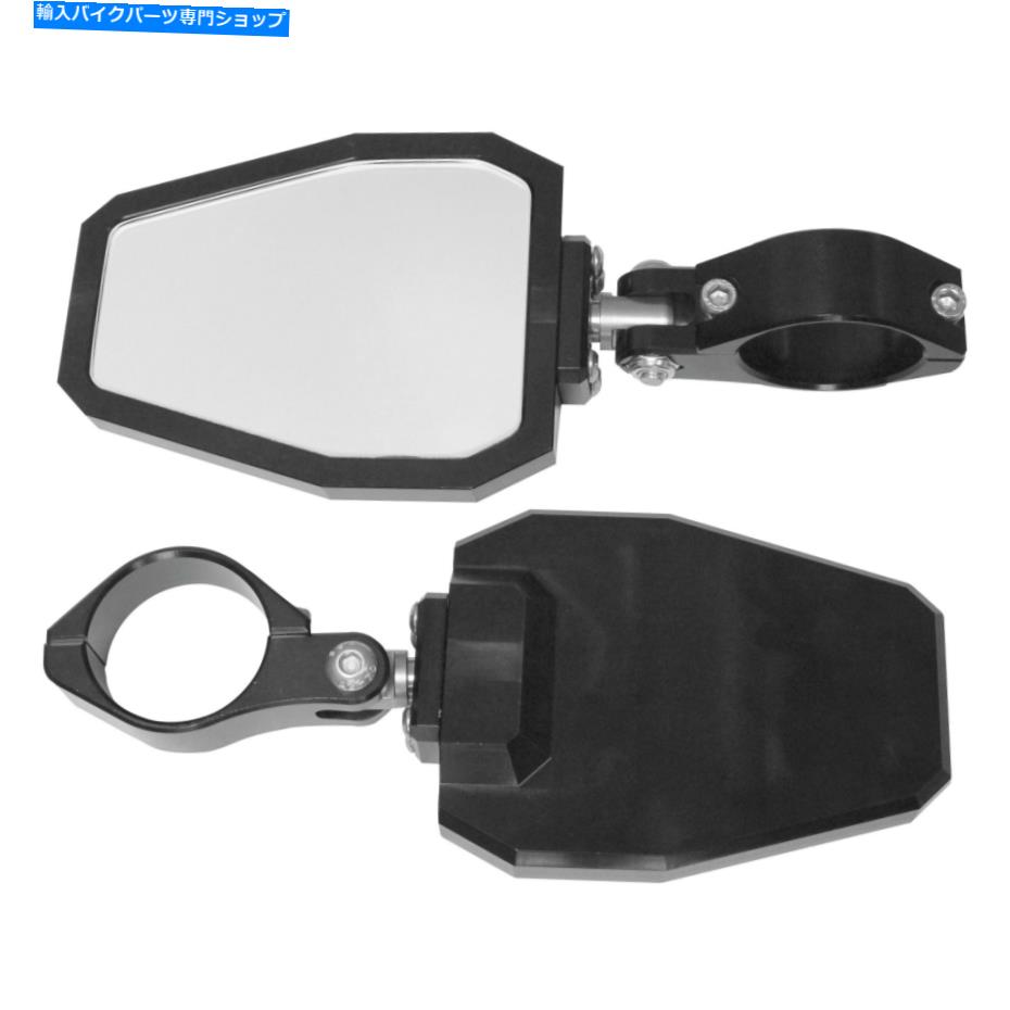 Mirror CAN-AM司令官1000 11-17 Modquad Racing SideブラックサイドミラーWベゼル For Can-Am Commander 1000 11-17 Modquad Racing Side Black Side Mirror w Bezel