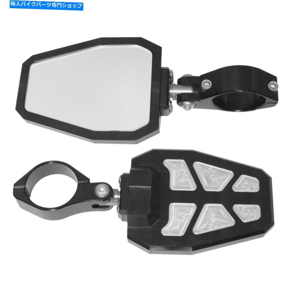 Mirror CAN-AMコマンダー1000 11-17サイドブラックWポケットサイドミラーWベゼル For Can-Am Commander 1000 11-17 Side Black w Pockets Side Mirror w Bezel