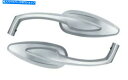 Mirror Kuryakyn 1707ハンドルバーサイドビューミラーセットのクロームティアドロップネジ Kuryakyn 1707 Chrome Teardr...