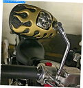 Mirror カスタム2トーンフレームスカルオートバイミラーペア Custom 2-tone Flamed skull Motorcycle Mirrors pair