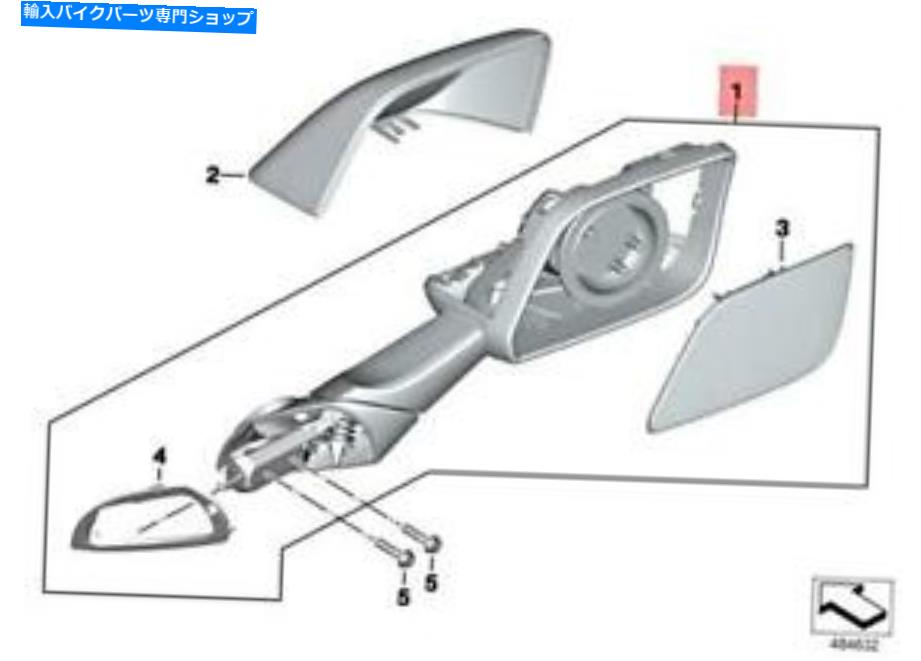 Mirror 純正BMW K48 K61 0F53 0F12ミラー右51168562354 Genuine BMW K48 K61 0F53 0F12 Mirror Right 51168562354