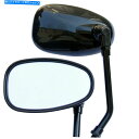 Mirror 1平面光沢のある黒い楕円形の鏡は石塚兵庫勝利の勝利 1Pair Glossy Black Oval Mirrors ForSuzuki Kymco Hyosung Victory