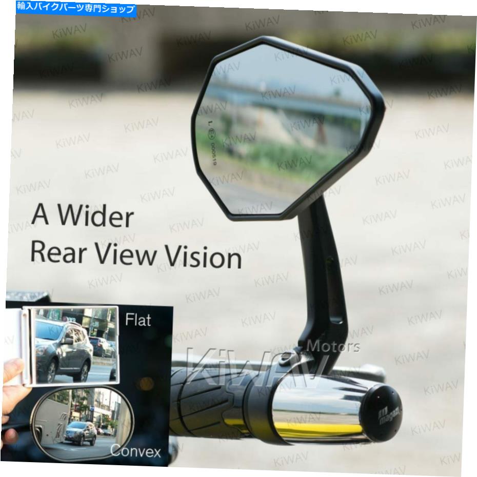 Mirror バーエンドミラーViperiiブラックブルーブルーエクストラヘビーバーエンドM6フィットヤマハFJR1300 FZ8 Bar end mirror ViperII black blue extra heavy bar end M6 fits Yamaha FJR1300 FZ8