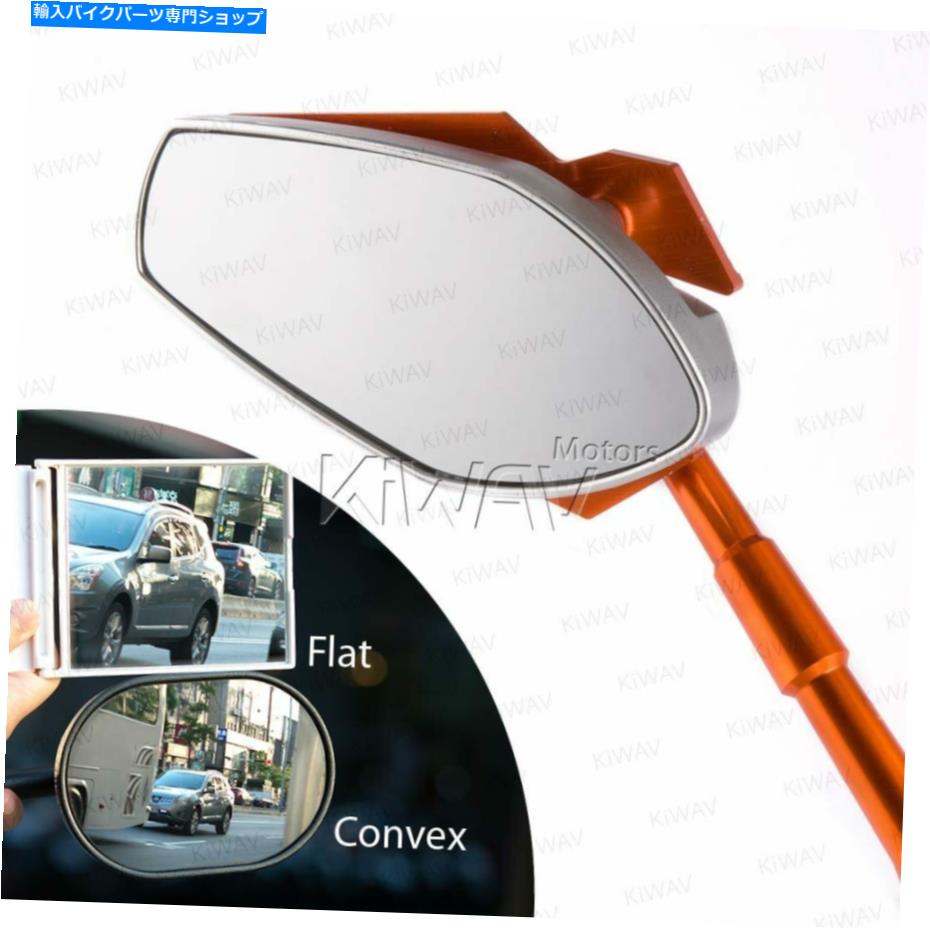 Mirror フェアリングミラー凸オレンジバイパークロムベースはDucati 1199 Panigale 14 039 にフィット Fairing Mirrors convex orange VIPER chrome base fits Ducati 1199 Panigale 14 039